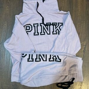 Pink brand veil sweater with matching joggers